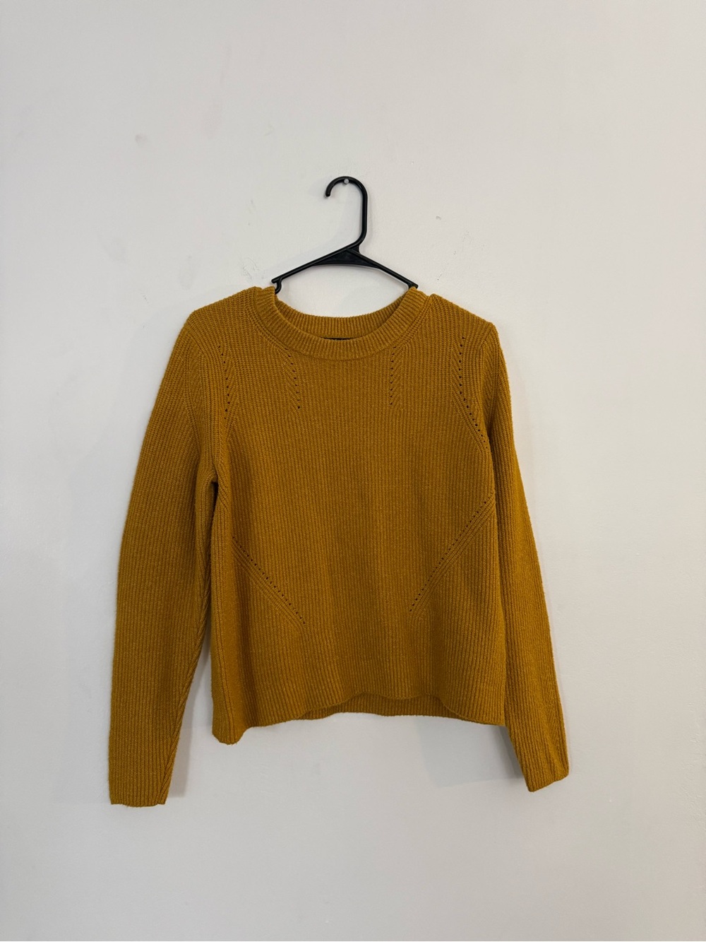 Banana Republic Mustard Ribbed Crewneck Sweater